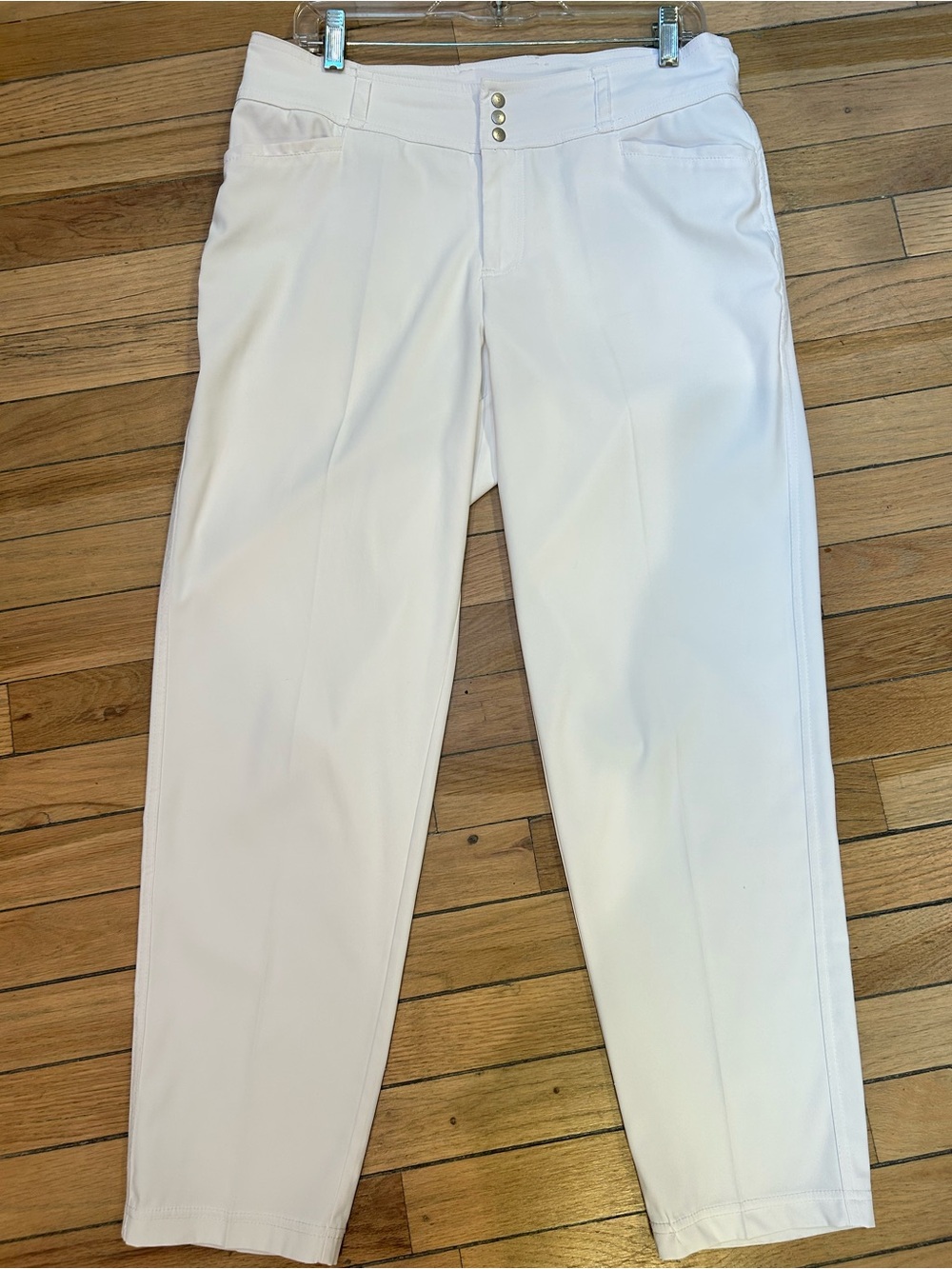 Jofit White Straight-Leg Athletic Golf Pants size 8